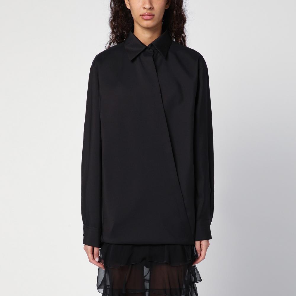 Valentino Garavani Camicia nera con coulisse