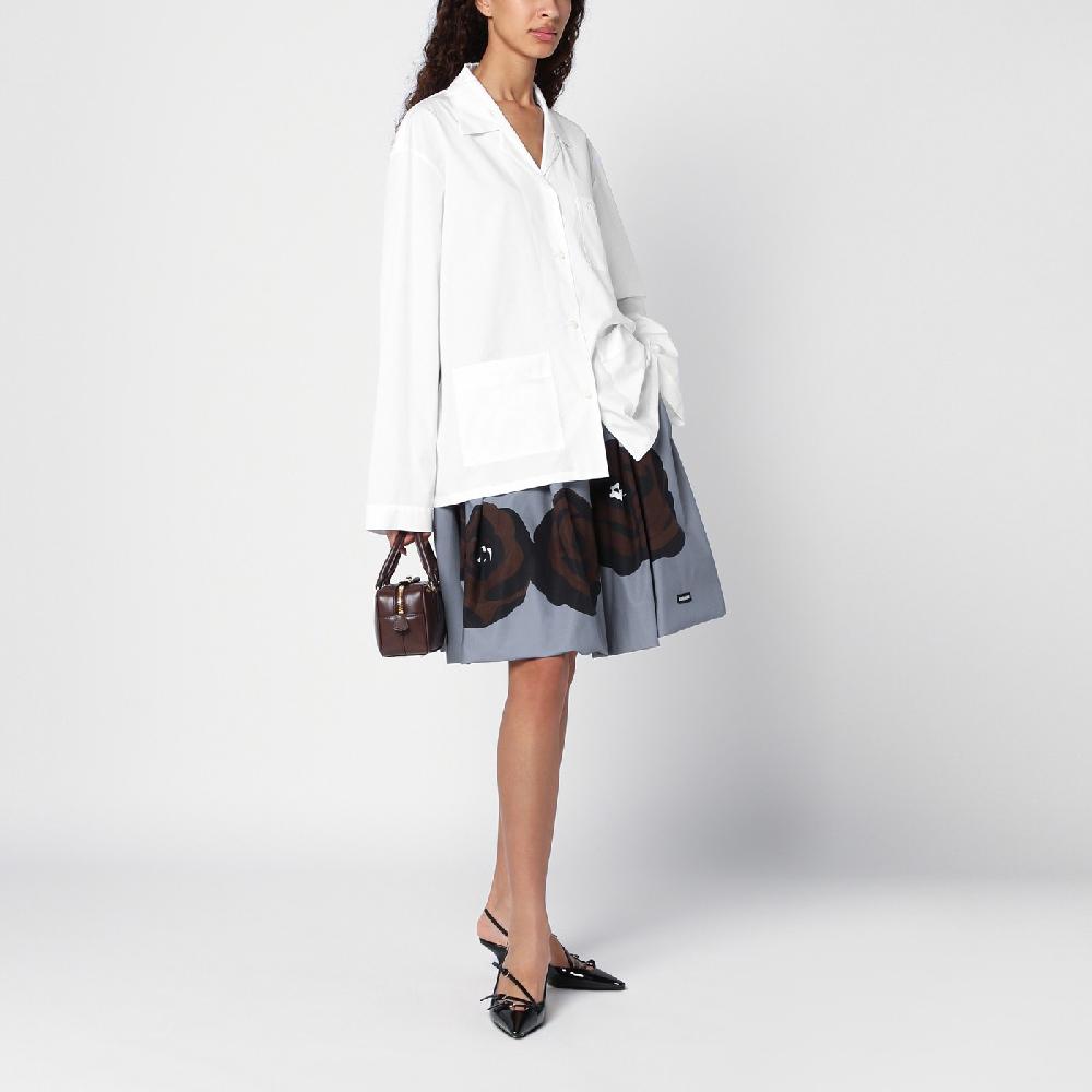 Miu Miu Camicia bianca in popeline con tasche Economico