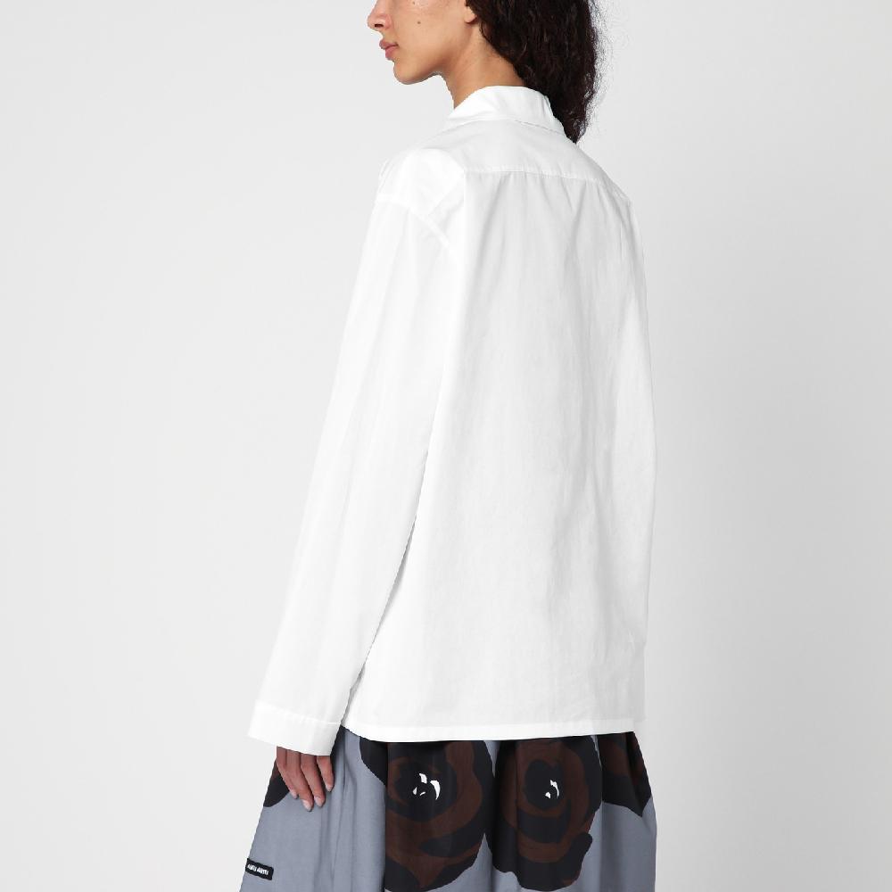 Miu Miu Camicia bianca in popeline con tasche Economico