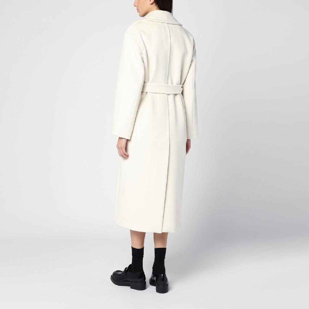 Max Mara Cappotto vestaglia bianco in misto cashmere Saldi Di Fabbrica