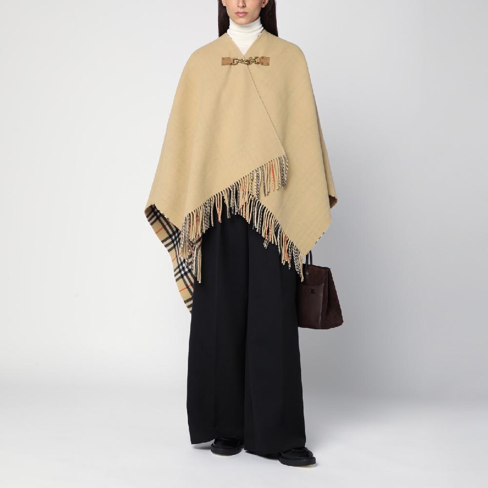 Burberry Mantella motivo Check in lana Vendite Flash