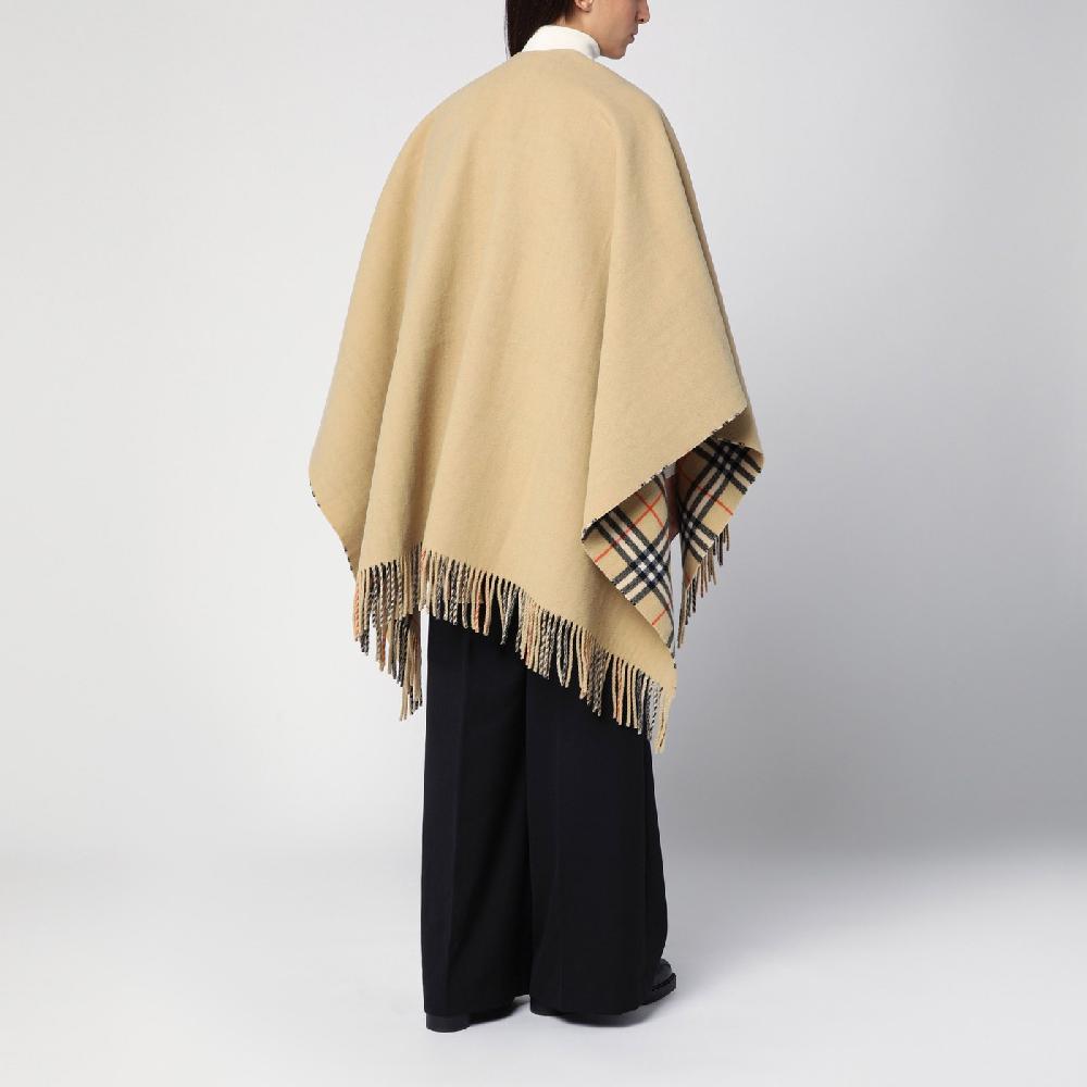 Burberry Mantella motivo Check in lana Vendite Flash