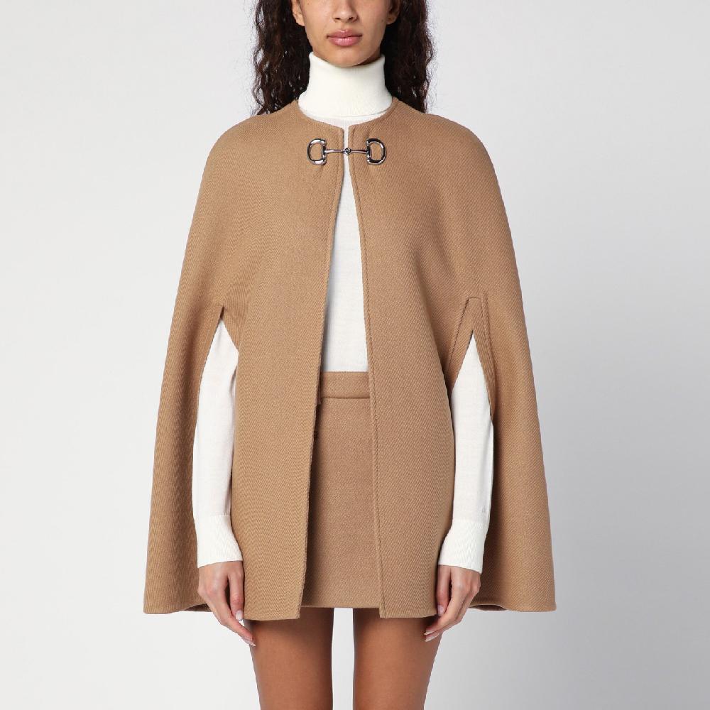 GUCCI Mantella beige in lana e cashmere