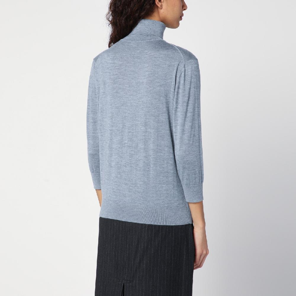 The Row Maglia dolcevita grigia in cashmere In Linea