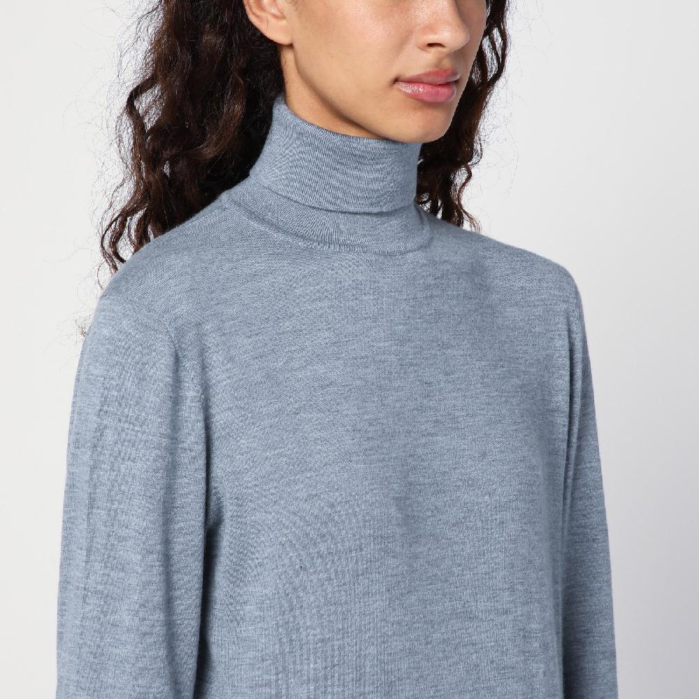 The Row Maglia dolcevita grigia in cashmere In Linea