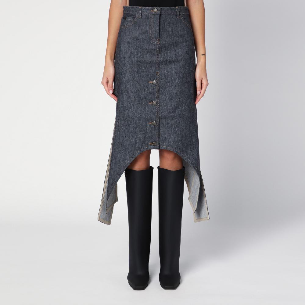Courru00e8ges Gonna grigia scura in denim