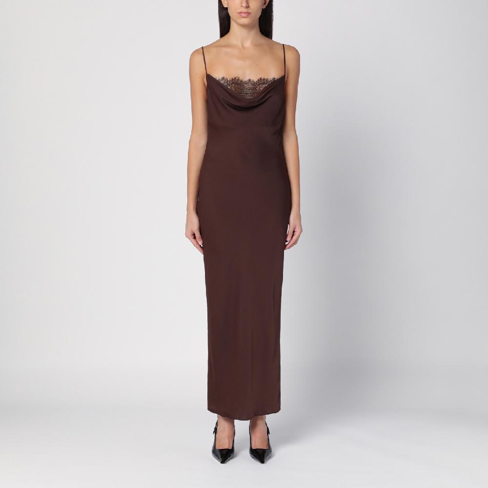 ROTATE Birger Christensen Abito con spalline marrone