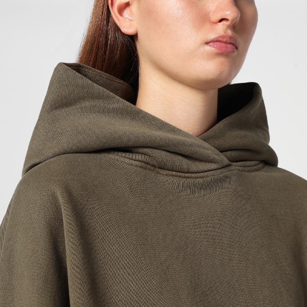Entire Studios Felpa cropped verde militare in cotone organico Nuova
