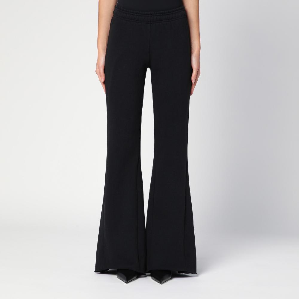 Entire Studios Pantalone a zampa nero in cotone organico