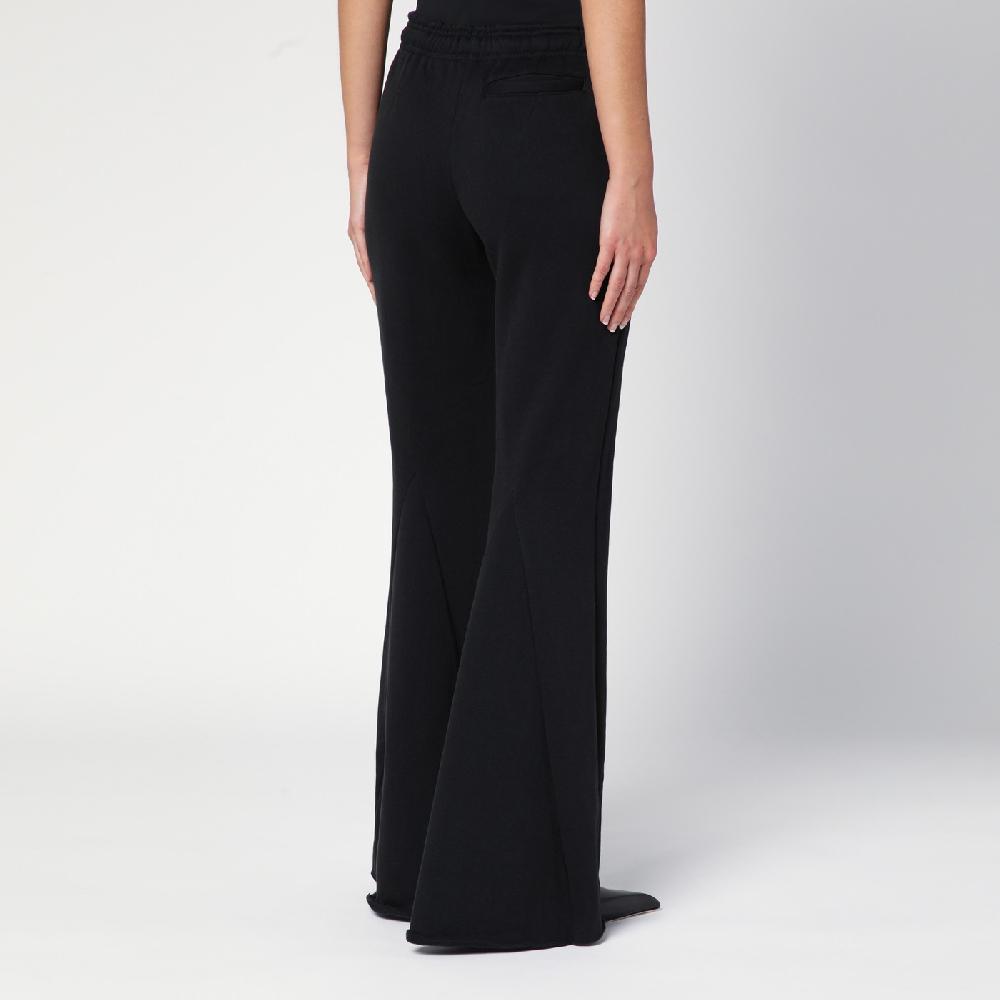 Entire Studios Pantalone a zampa nero in cotone organico Moda