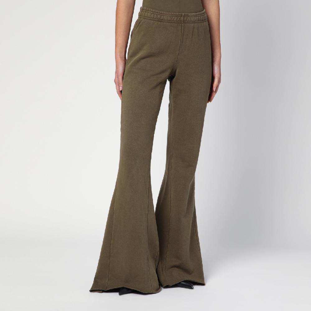 Entire Studios Pantalone a zampa verde militare in cotone organico 2025