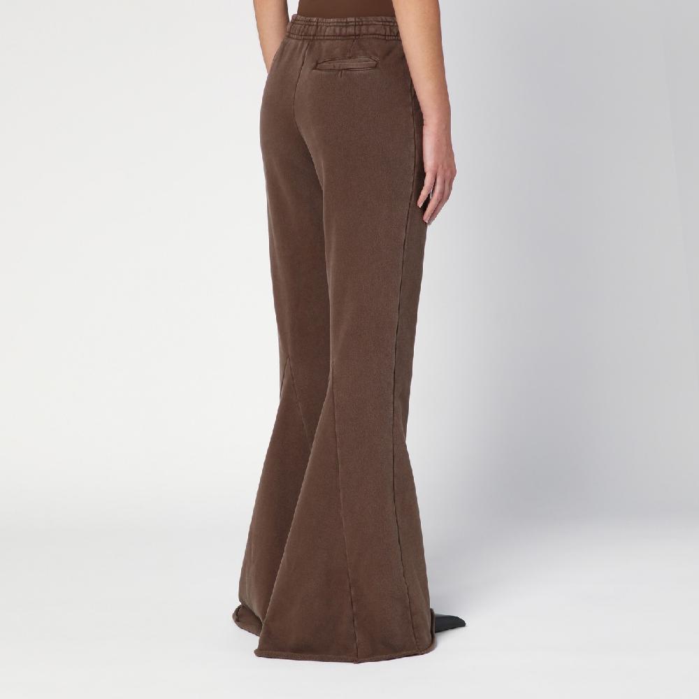 Entire Studios Pantalone a zampa marrone in cotone organico Italy