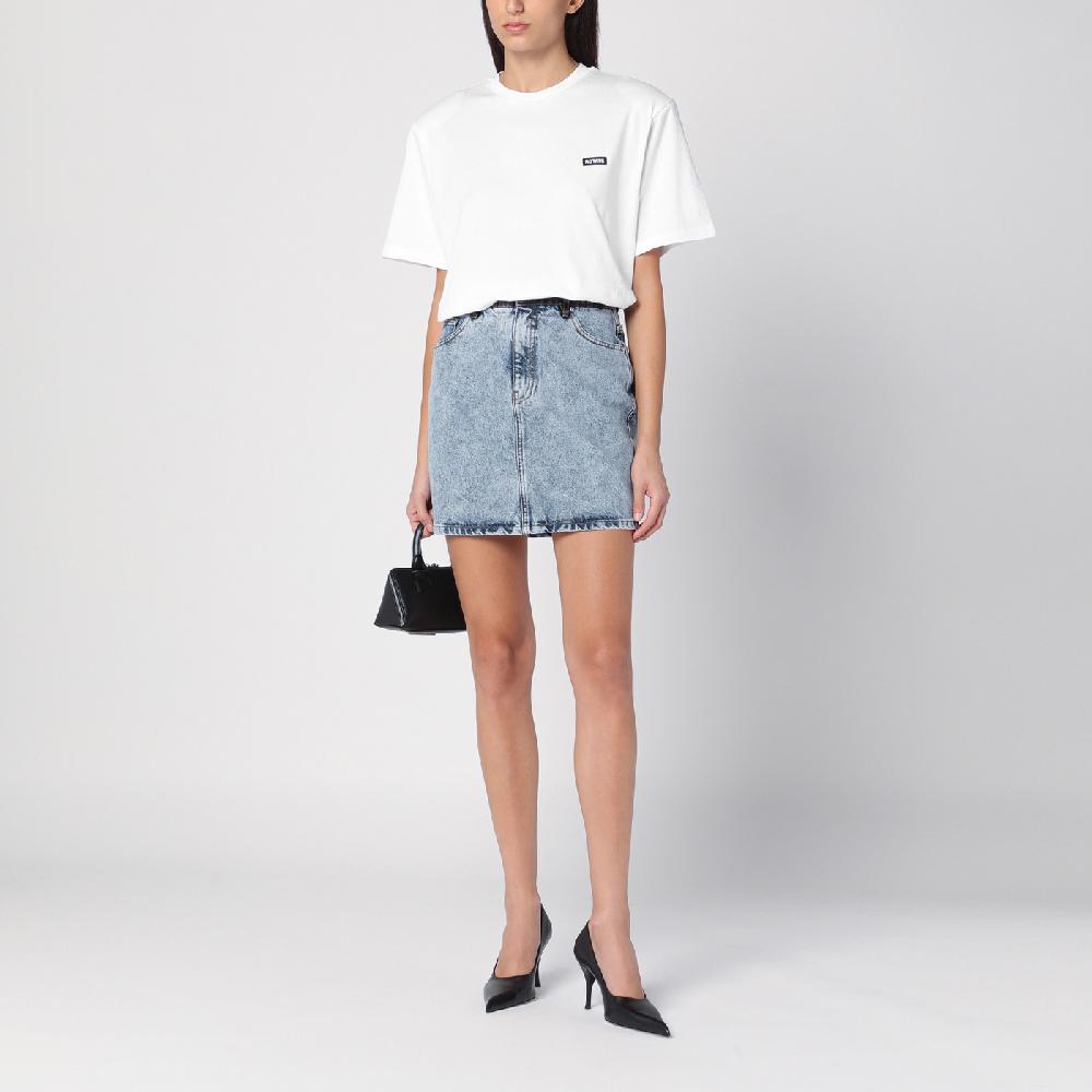 ROTATE Birger Christensen T-shirt bianca in cotone organico Qualità Garantita