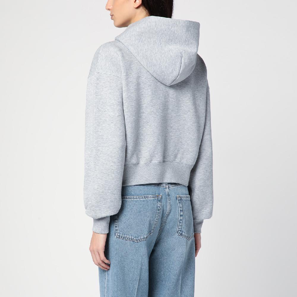 GUCCI Felpa grigia mélange in misto cotone Presa