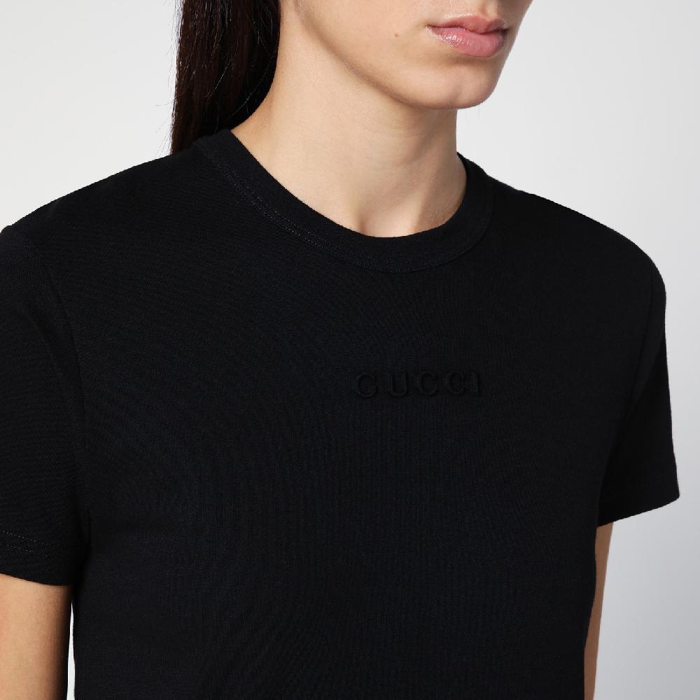 GUCCI T-shirt nera in cotone Offerta