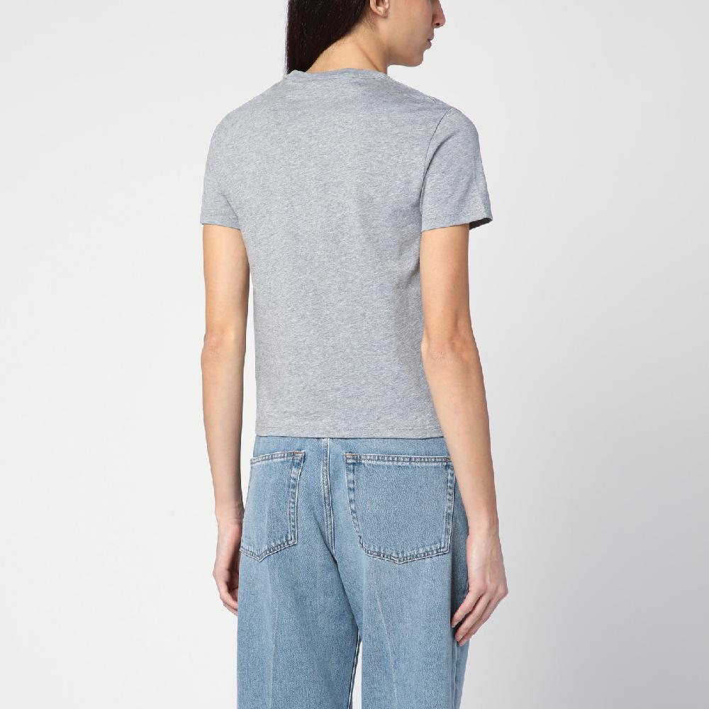 GUCCI T-shirt grigia mélange in cotone Online