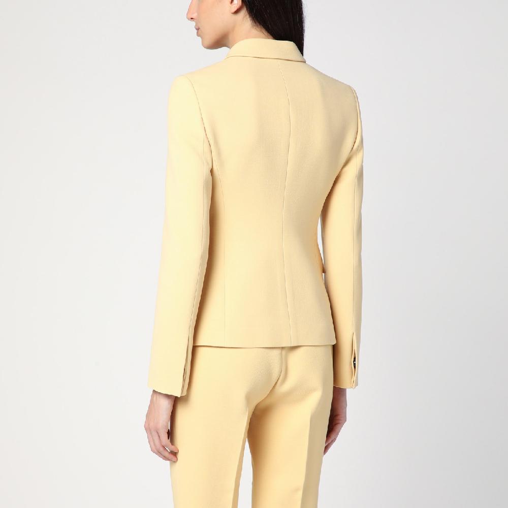 GUCCI Giacca color crema in crêpe di lana In Vendita