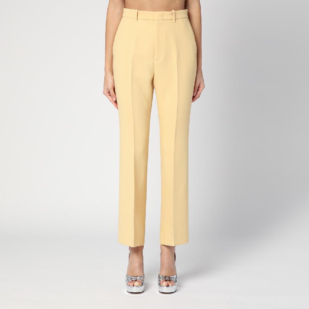 GUCCI Pantalone color crema in crêpe di lana Saldi