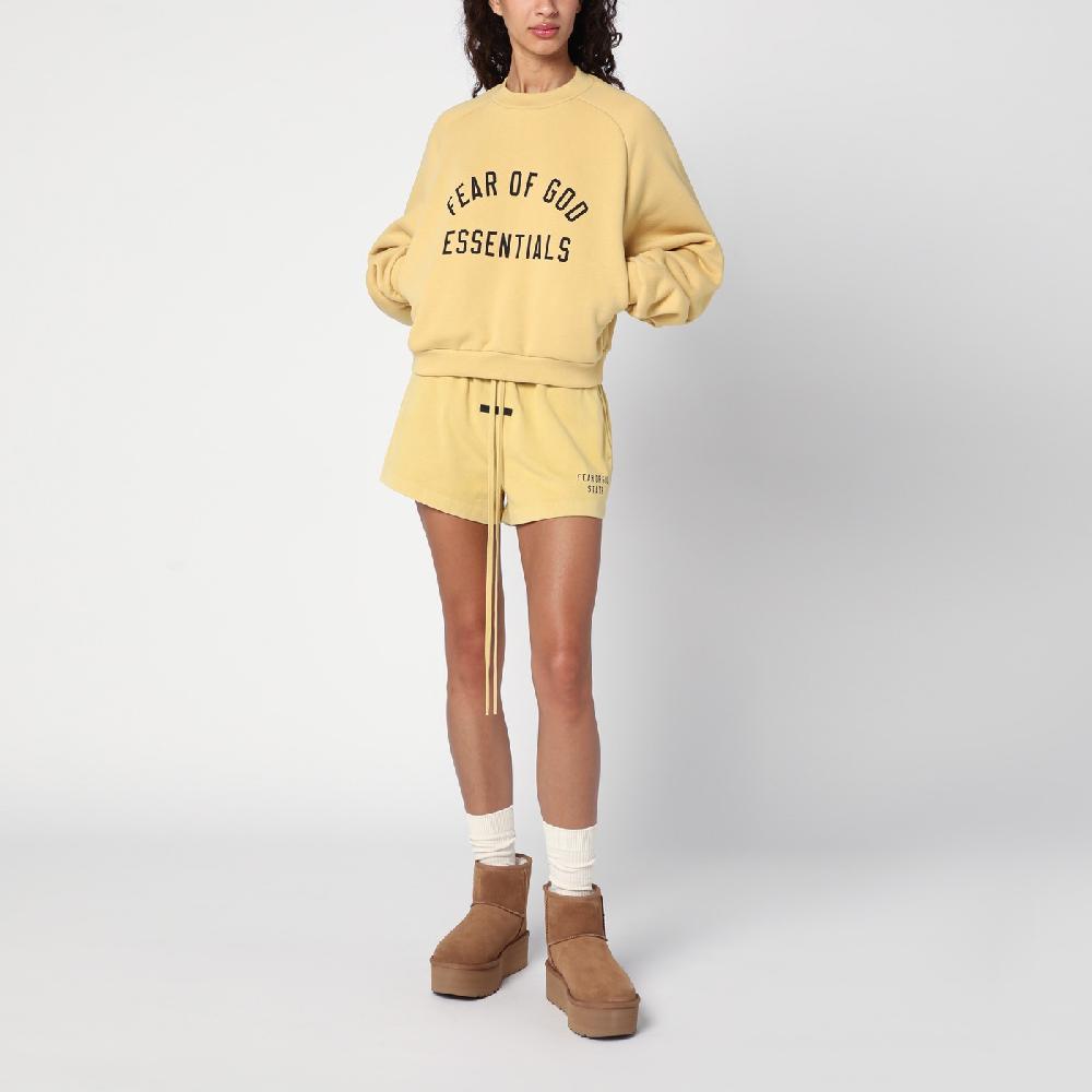 Fear of God Essentials Felpa cropped ambra con logo Offerte