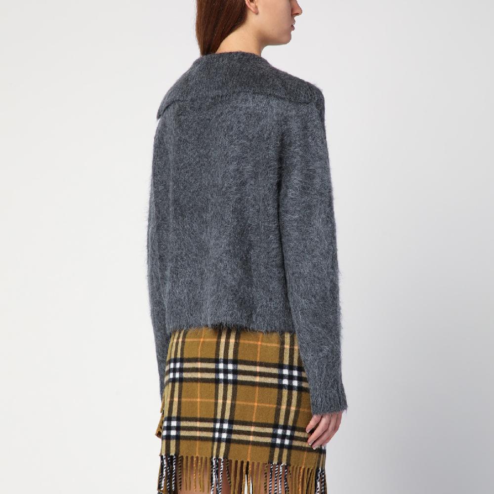 Loulou Studio Maglione grigio in misto alpaca Vendita Economica