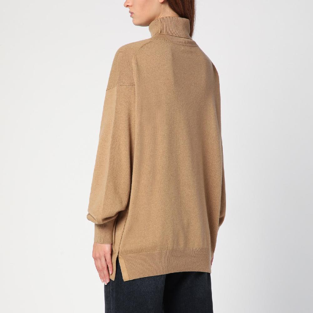 Dries Van Noten Maglione dolcevita beige in cashmere I Più Venduti
