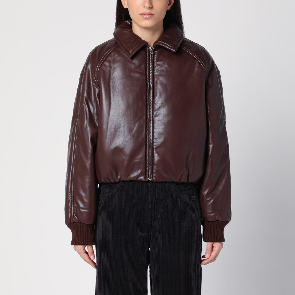 AGOLDE Bomber marrone in eco pelle Nuova