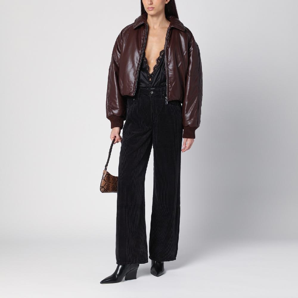 AGOLDE Bomber marrone in eco pelle Nuova