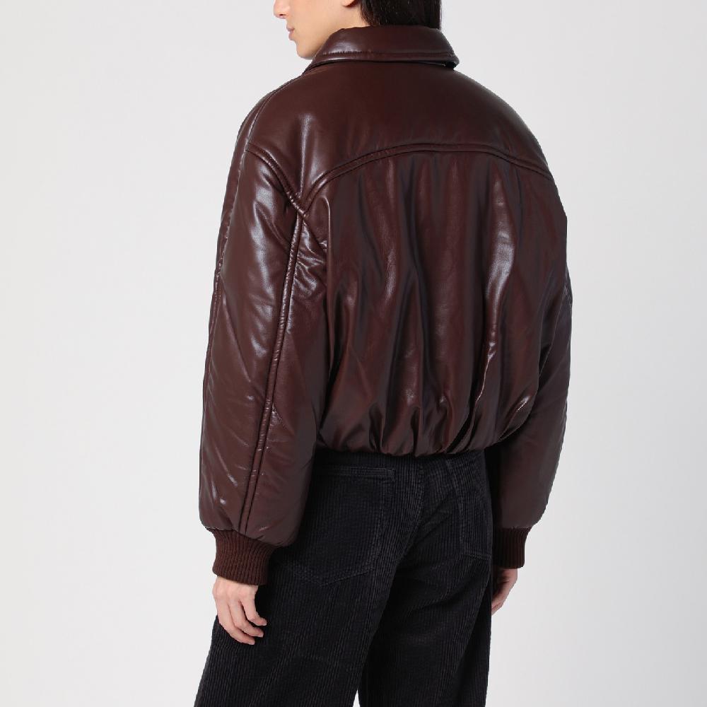 AGOLDE Bomber marrone in eco pelle Nuova