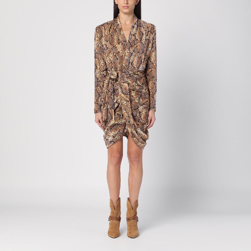 ISABEL MARANT Abito Cleora con stampa serpente