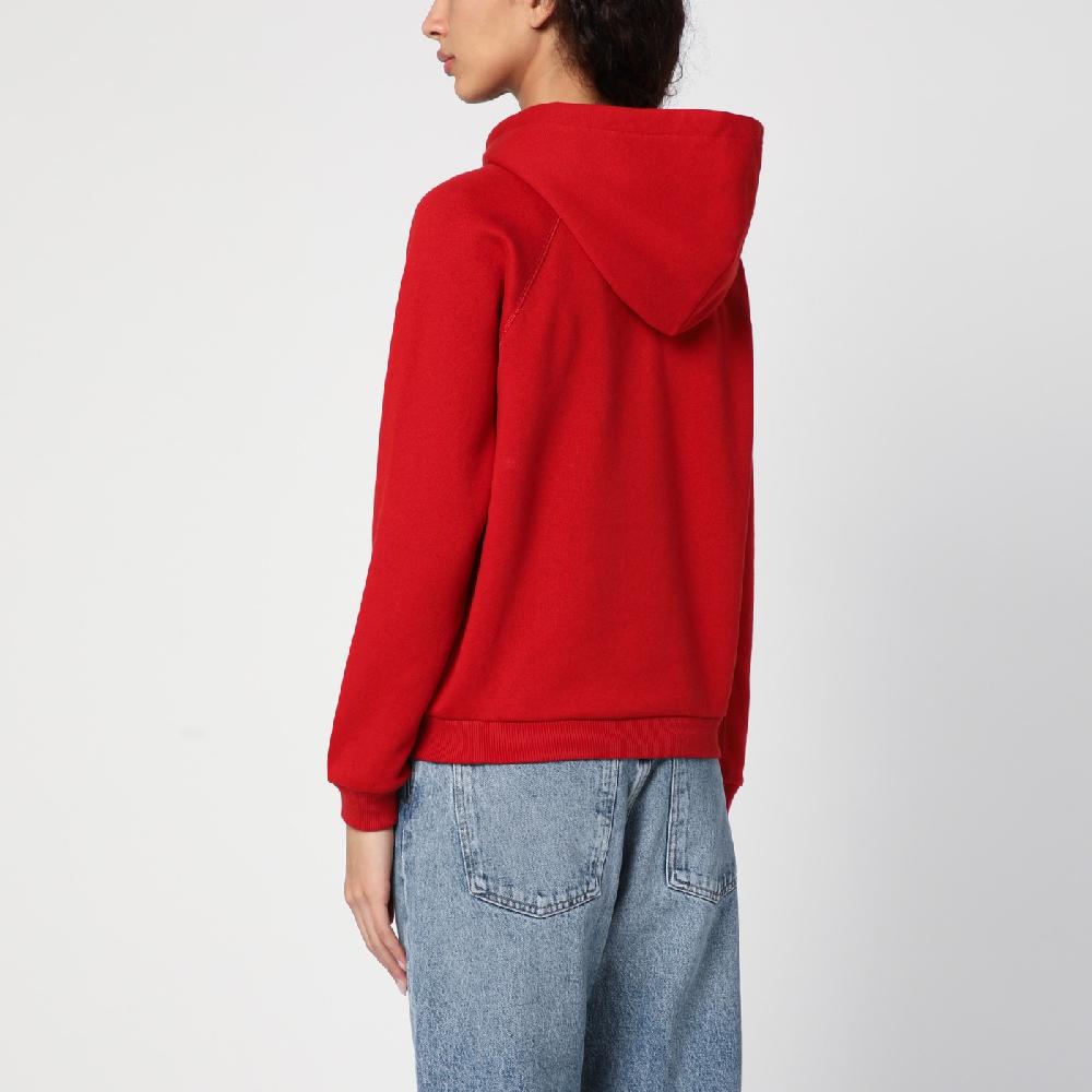 Polo Ralph Lauren Felpa rossa in cotone felpato Nuovo