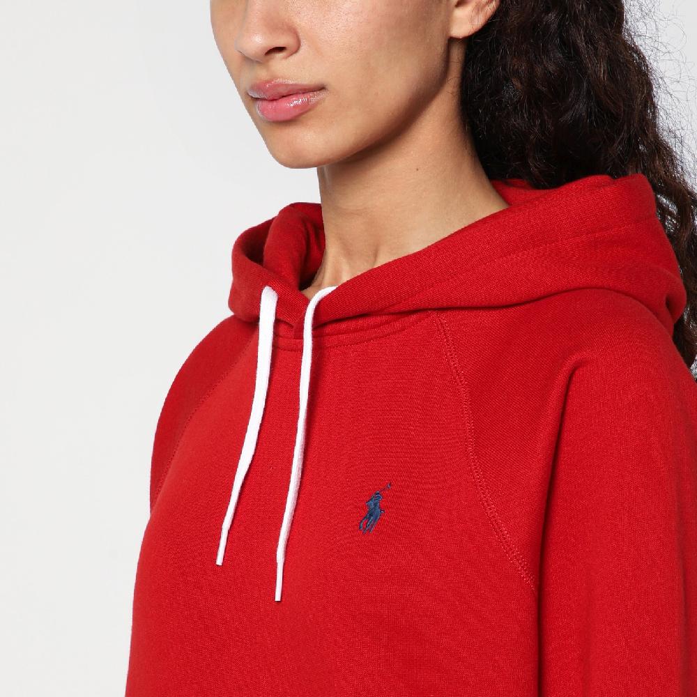 Polo Ralph Lauren Felpa rossa in cotone felpato Nuovo