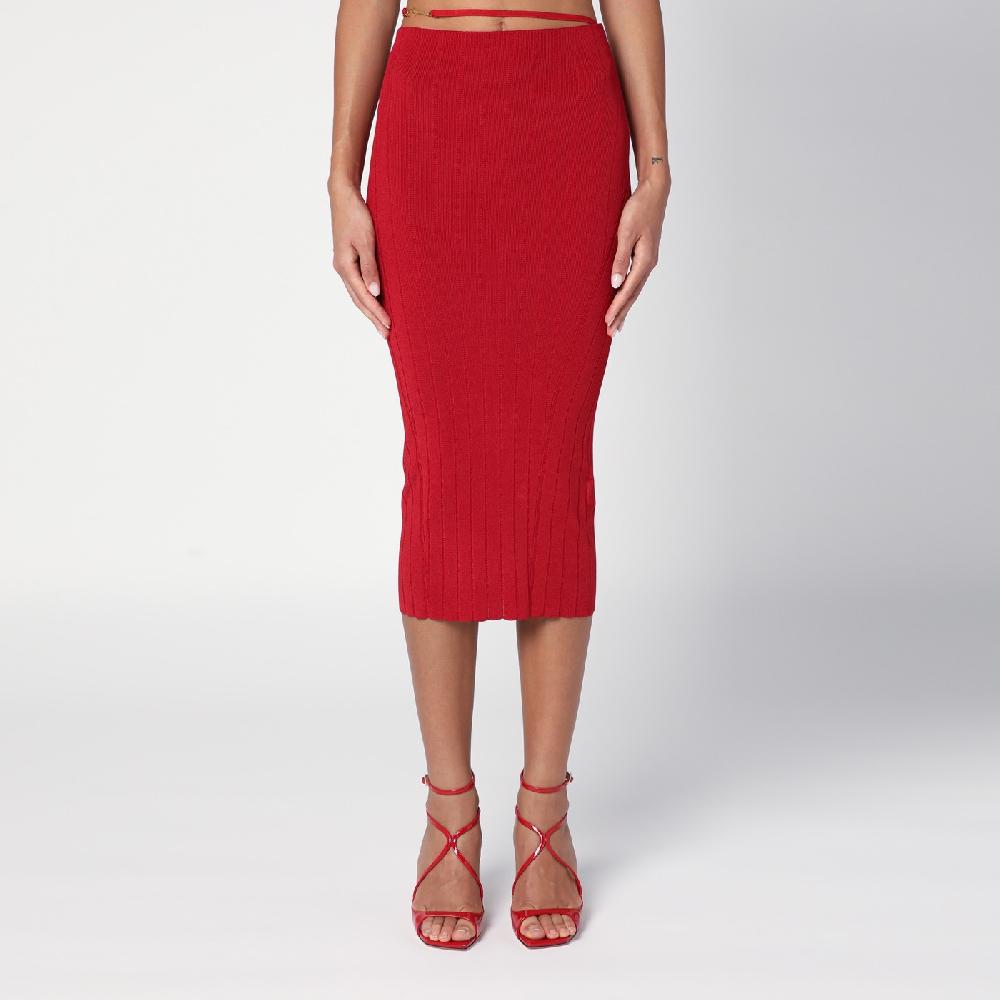 JACQUEMUS Gonna midi Pralù rossa