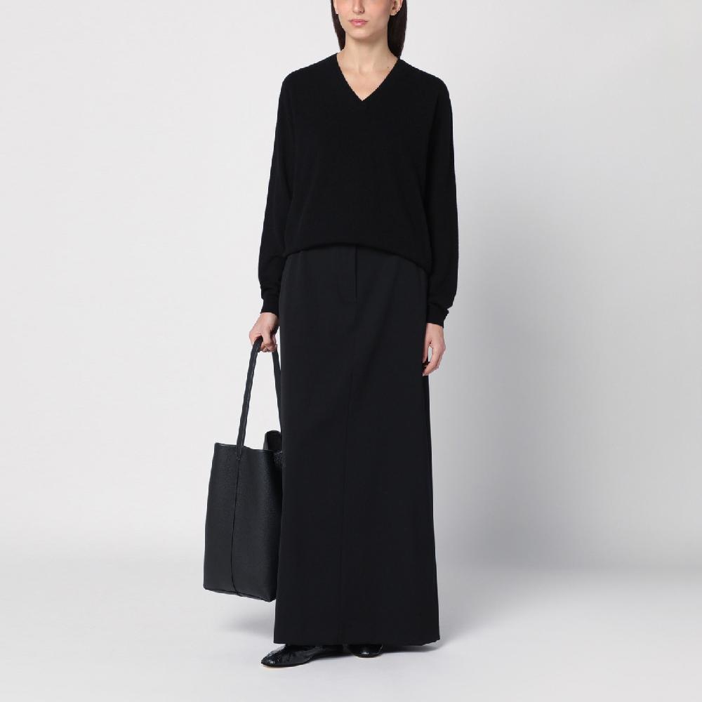 The Row Maglione Isaora nero in cashmere Soddisfazione Garantita