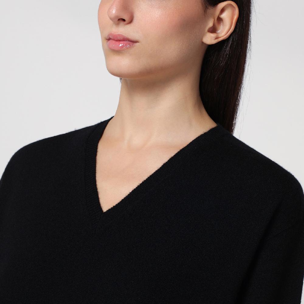 The Row Maglione Isaora nero in cashmere Soddisfazione Garantita