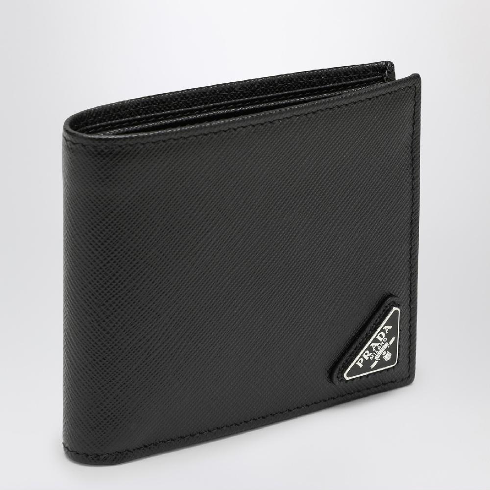 Prada Portafoglio orizzontale nero in Saffiano Promozione Limitata