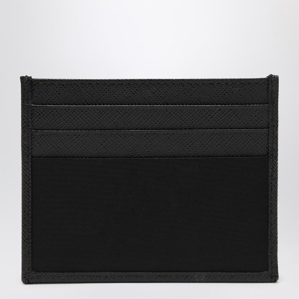 Prada Portacarte in Nylon e Saffiano nero Prezzo Ridotto