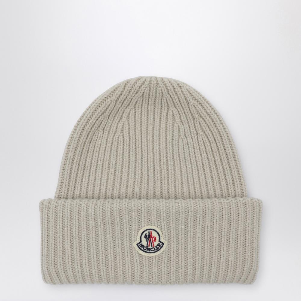 Moncler Cuffia beige in lana e cashmere I Più Venduti