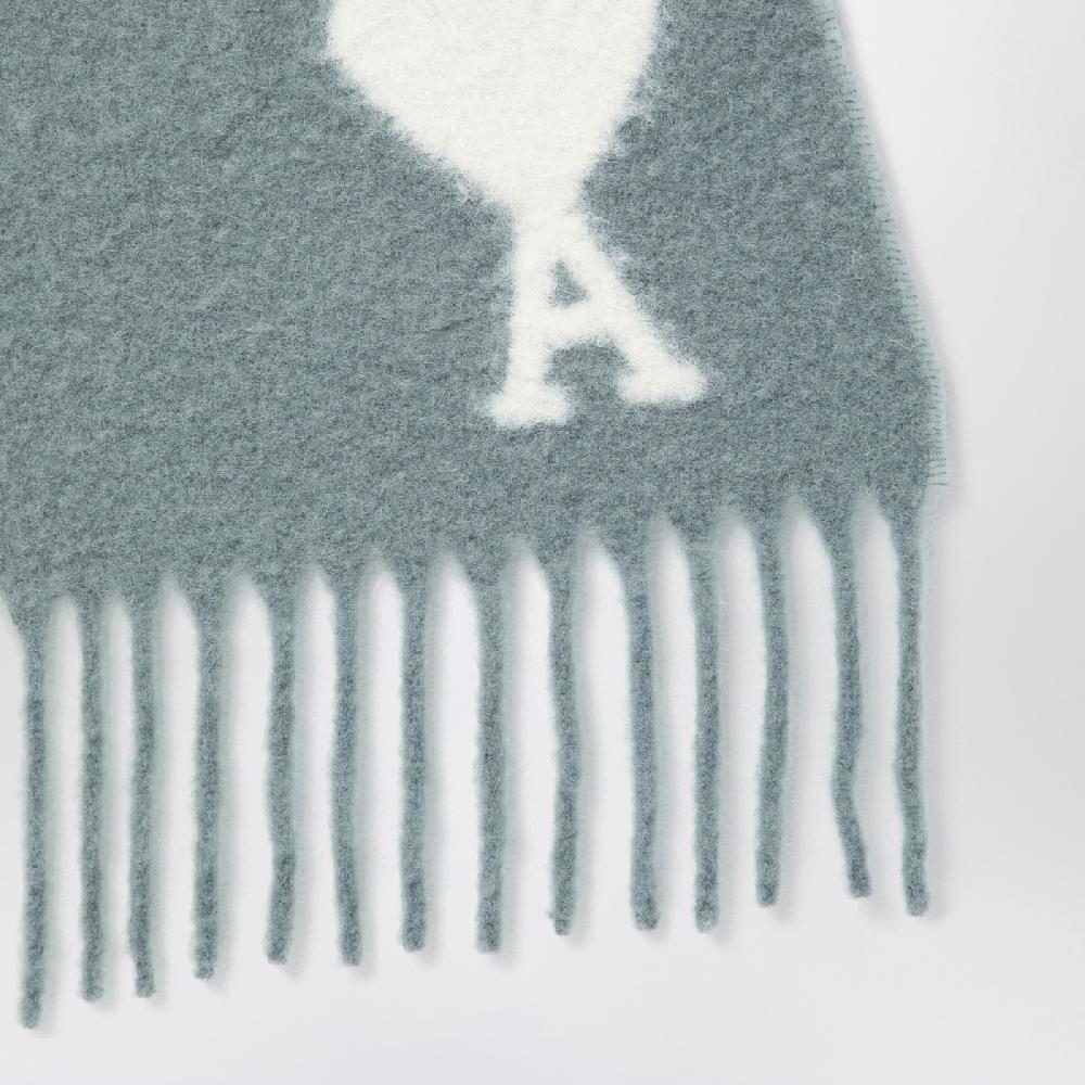 Ami Paris Sciarpa grigia chiara in misto alpaca Vendite Flash