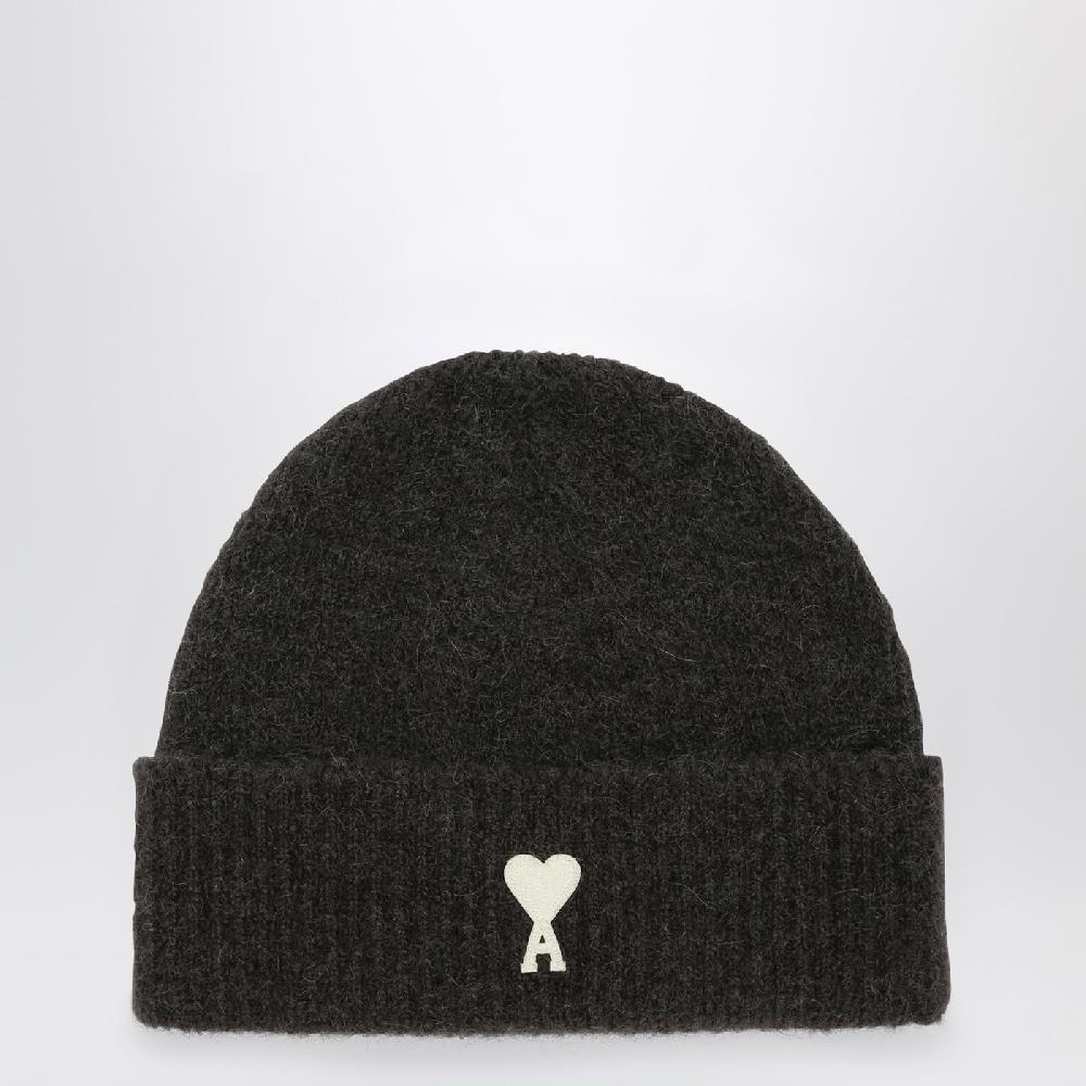 Ami Paris Cappello Ami De Coeur grigio in alpaca Negozio