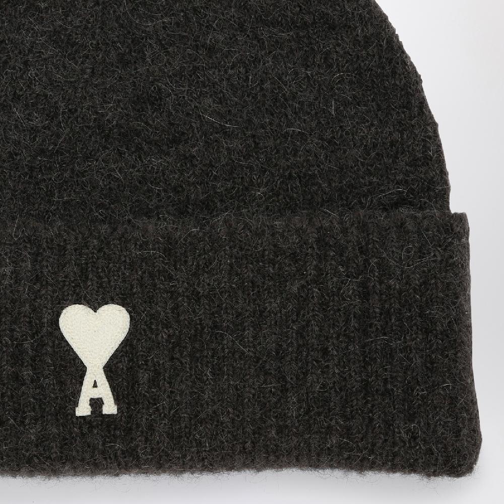 Ami Paris Cappello Ami De Coeur grigio in alpaca Negozio