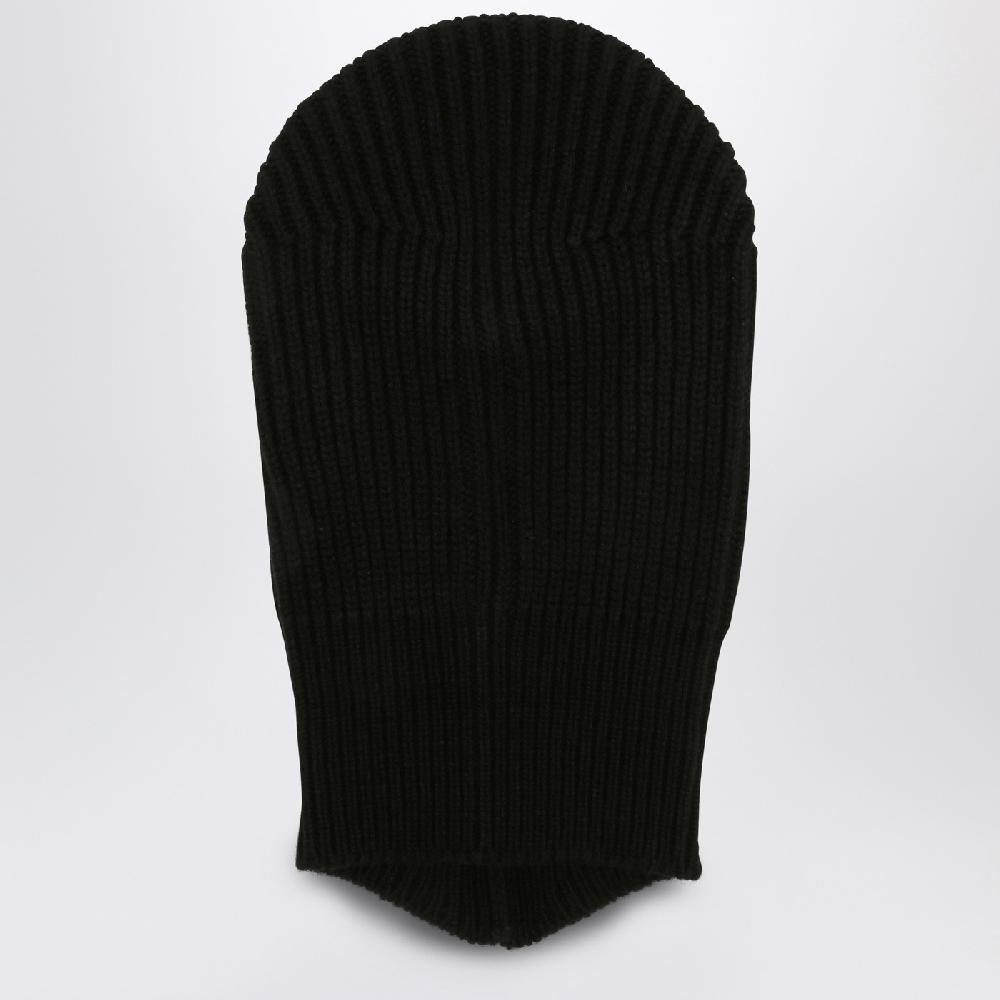 Rick Owens Balaclava Porterville Skull nero in cashmere In Saldo