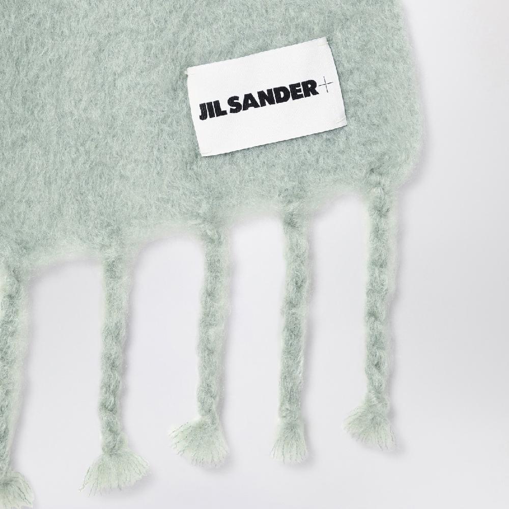 Jil Sander Sciarpa verde chiara in misto mohair Italy