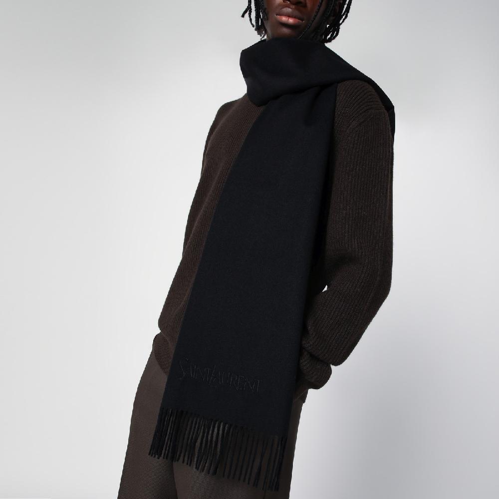 Saint Laurent Sciarpa nera in cashmere Qualità
