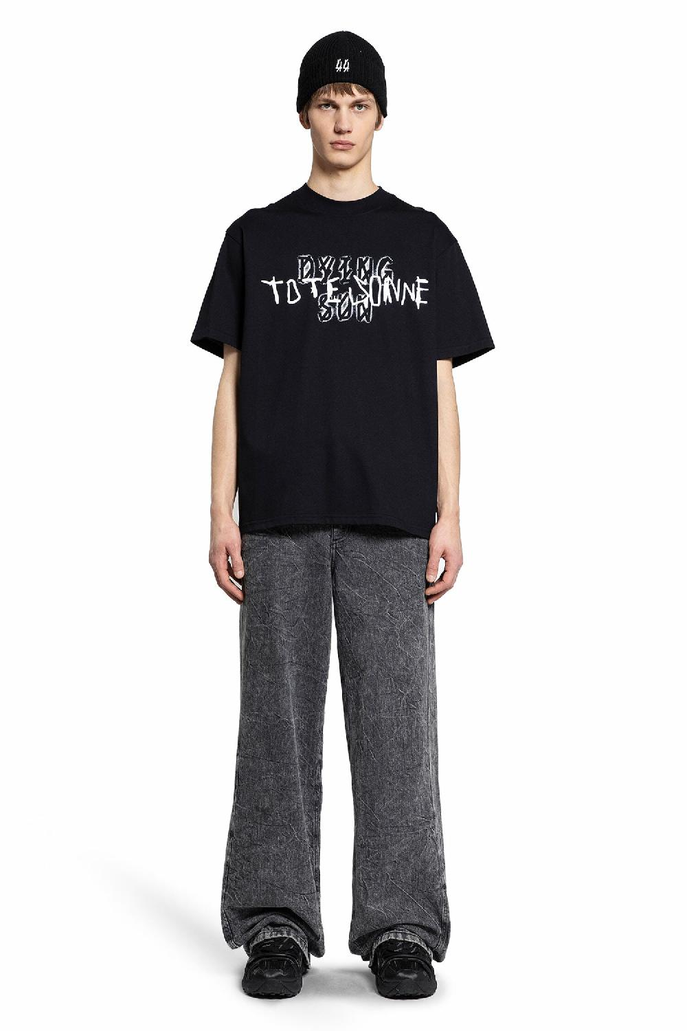Antonioli 44 LABEL GROUP MAN BLACK T-SHIRTS & TANK TOPS Vendita Calda