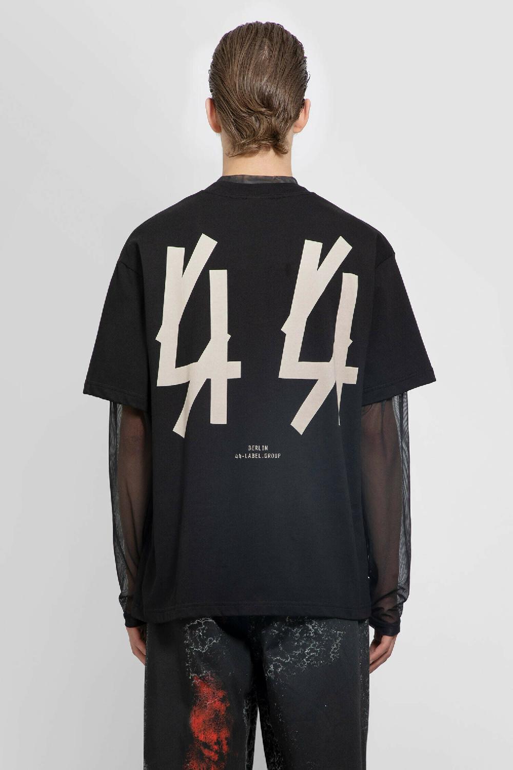 Antonioli 44 LABEL GROUP MAN BLACK T-SHIRTS & TANK TOPS Moda