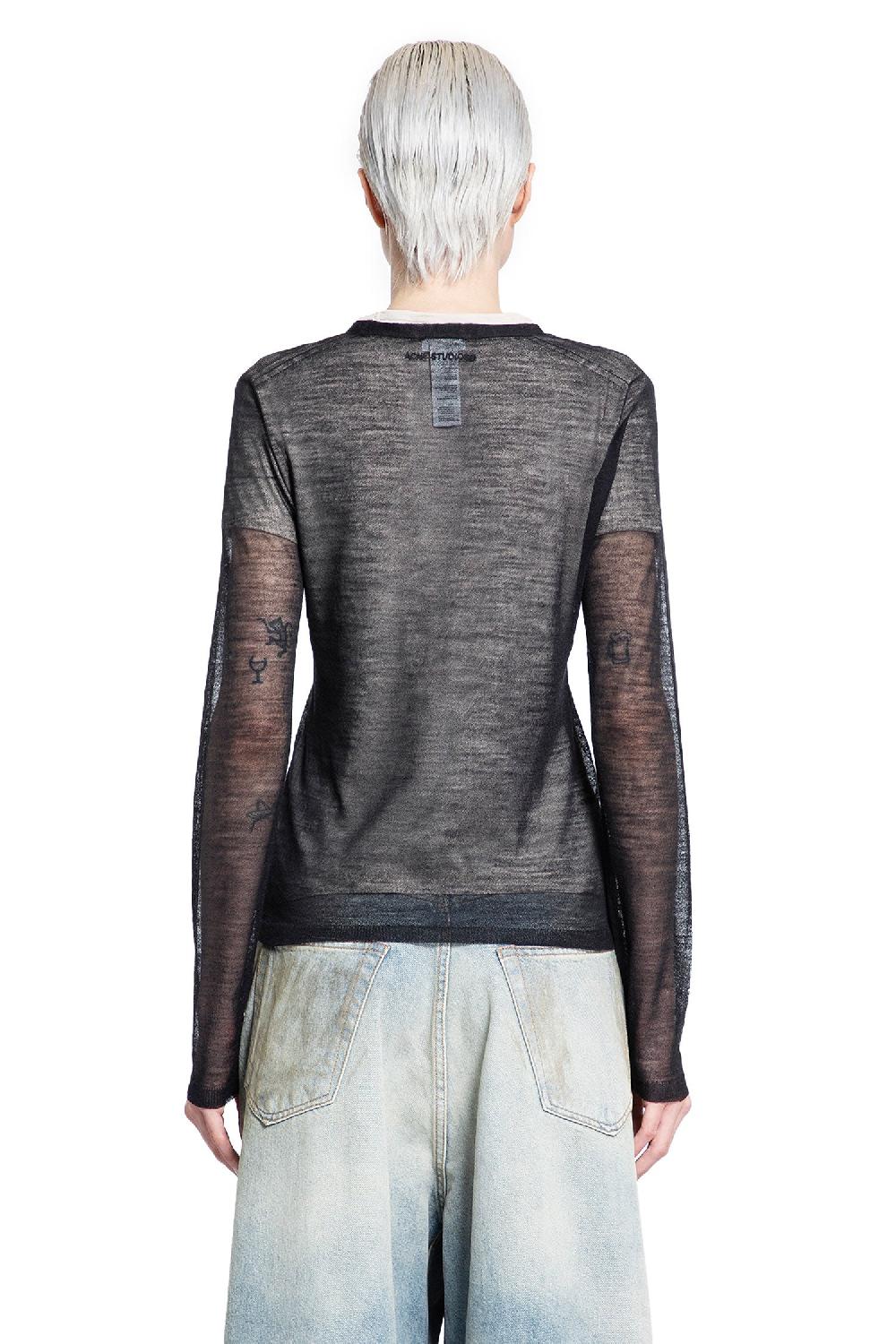 Antonioli ACNE STUDIOS WOMAN BLACK KNITWEAR Prezzo Ridotto