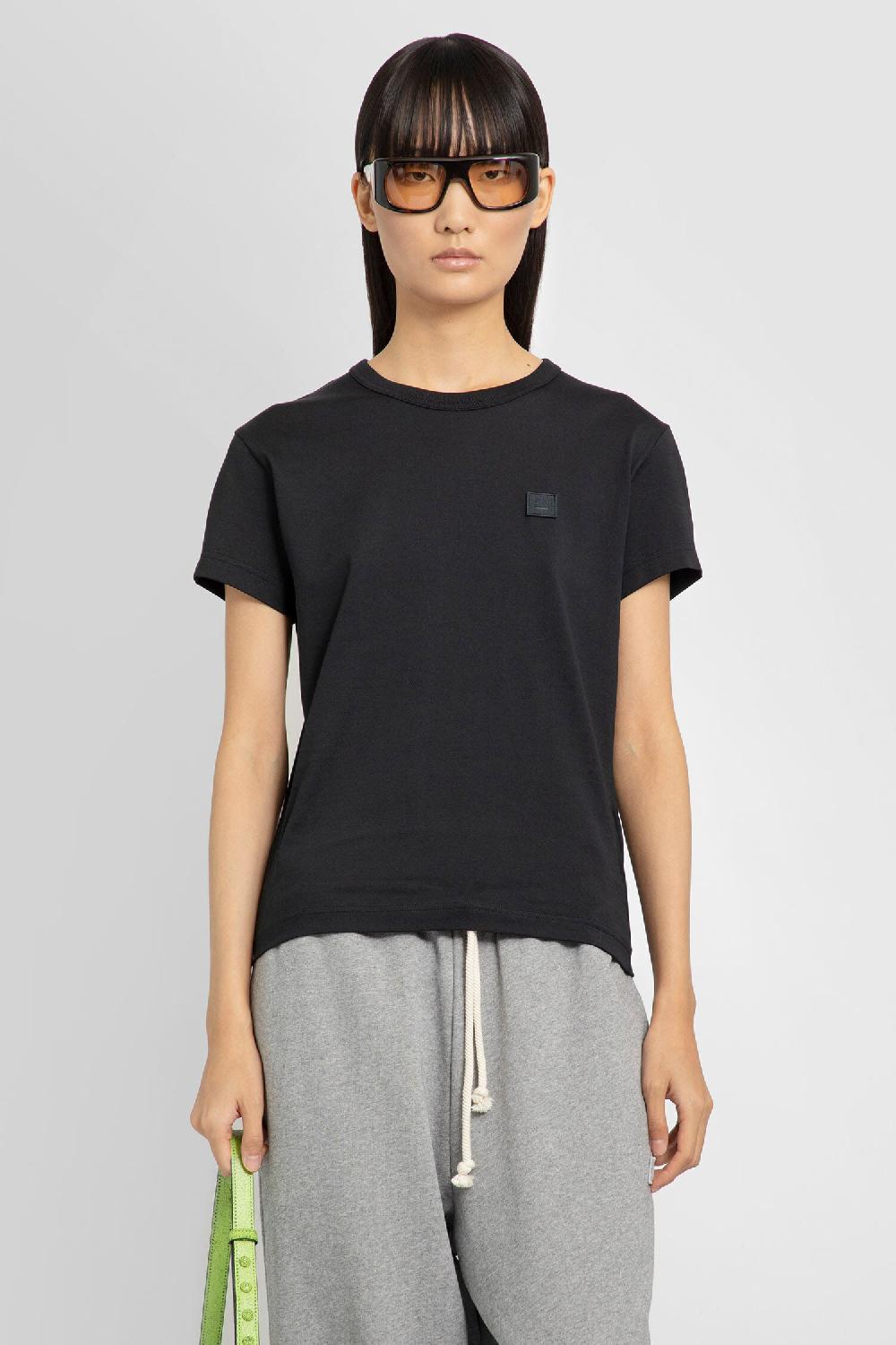 Antonioli ACNE STUDIOS WOMAN BLACK T-SHIRTS & TANK TOPS Offerta speciale della fabbrica