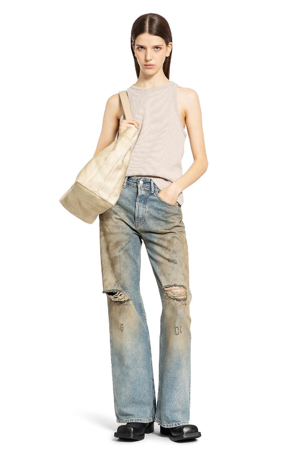 Antonioli ACNE STUDIOS WOMAN GREY T-SHIRTS & TANK TOPS In Linea
