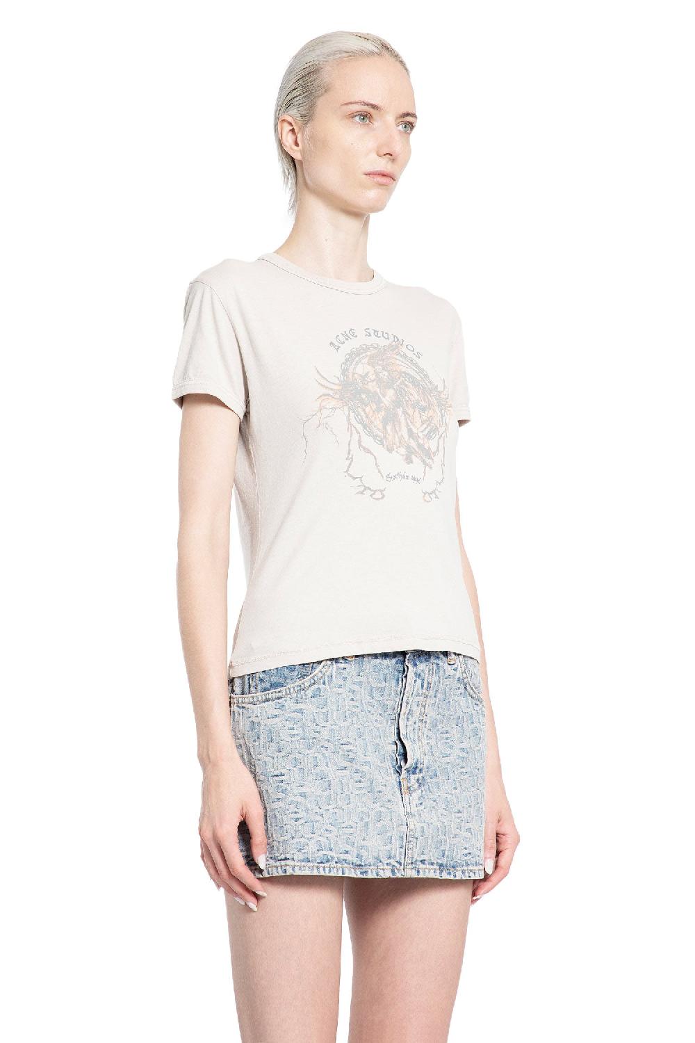 Antonioli ACNE STUDIOS WOMAN GREY T-SHIRTS & TANK TOPS Qualità