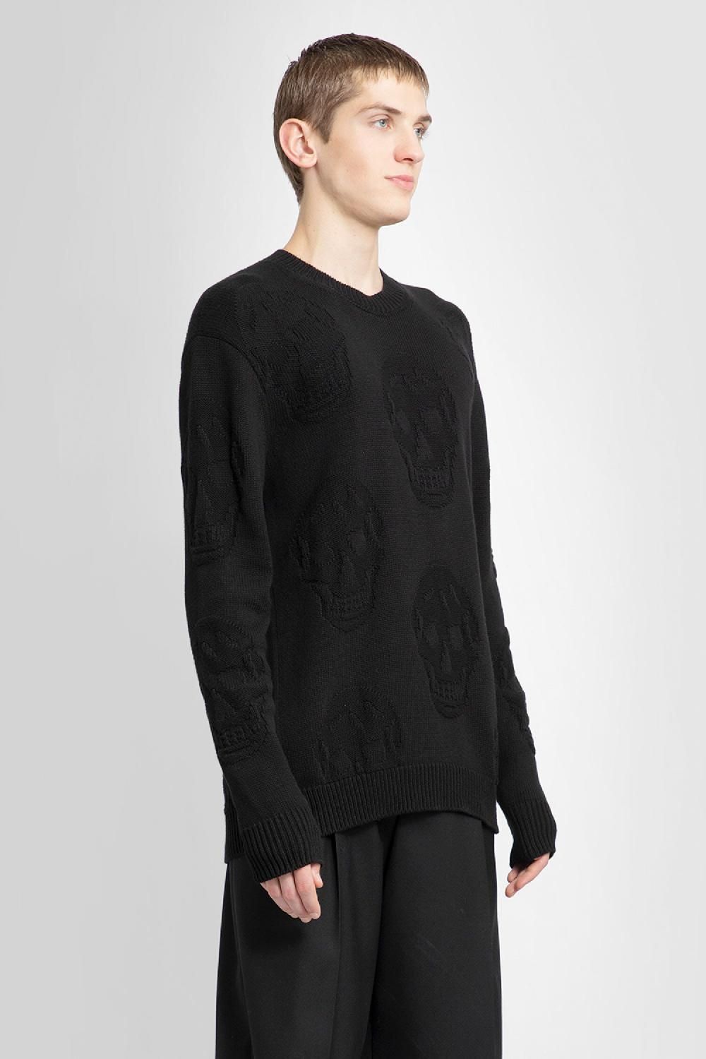 Antonioli ALEXANDER MCQUEEN MAN BLACK KNITWEAR Vendita Economica